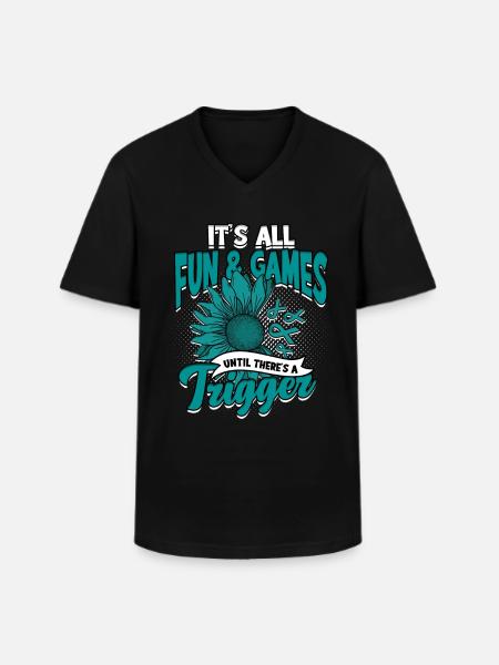 Suchtkrank Entgiftung Entzug - Männer-T-Shirt mit V-Ausschnitt - Schwarz