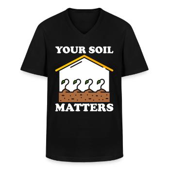 Soil Scientist Agricultural Scientist - Men's V-Neck T-Shirt - black - Front - AI Model Male 178 dark (178cm)