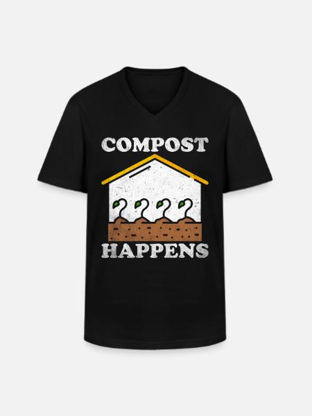 Pédologue Agronome - T-shirt col V Homme - noir