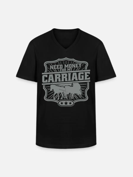 Cochers Cocher de calèche - T-shirt col V Homme - noir