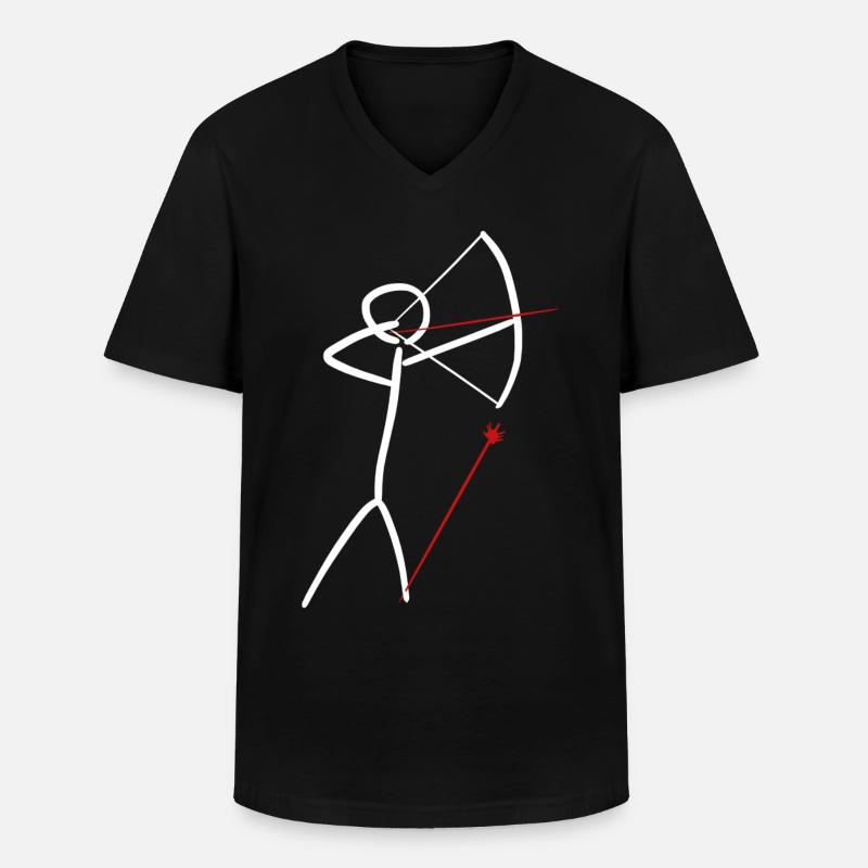 Archery Compound Bow Recurve Bow - Männer-T-Shirt mit V-Ausschnitt - Schwarz