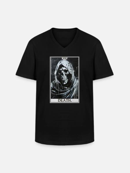 Tarot Card Tarot Card Death - Men's V-Neck T-Shirt - black