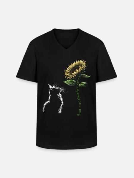 Best Cat Brother Ever - Men's V-Neck T-Shirt - black