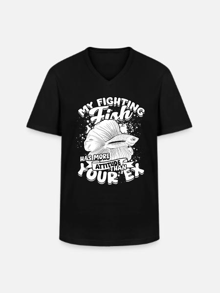 Betta Fish Siamese Betta - Men's V-Neck T-Shirt - black