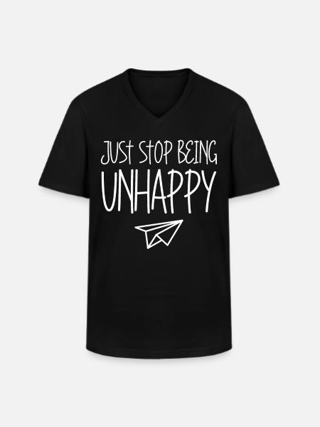 Sarcasm Misanthrope Sarcasm Unhappy Goth - Men's V-Neck T-Shirt - black