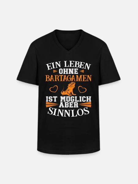 A life without bearded dragons - Men's V-Neck T-Shirt - black