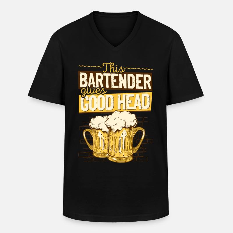 Bartender Mixologist This - Männer-T-Shirt mit V-Ausschnitt - Schwarz