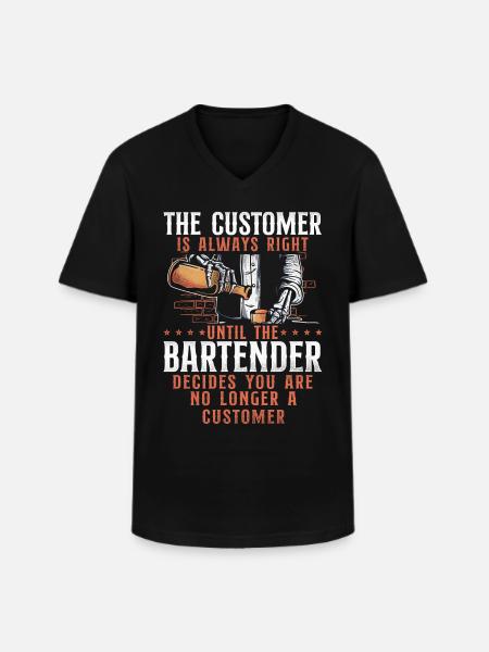 Barman Mixologue Le Client - T-shirt col V Homme - noir