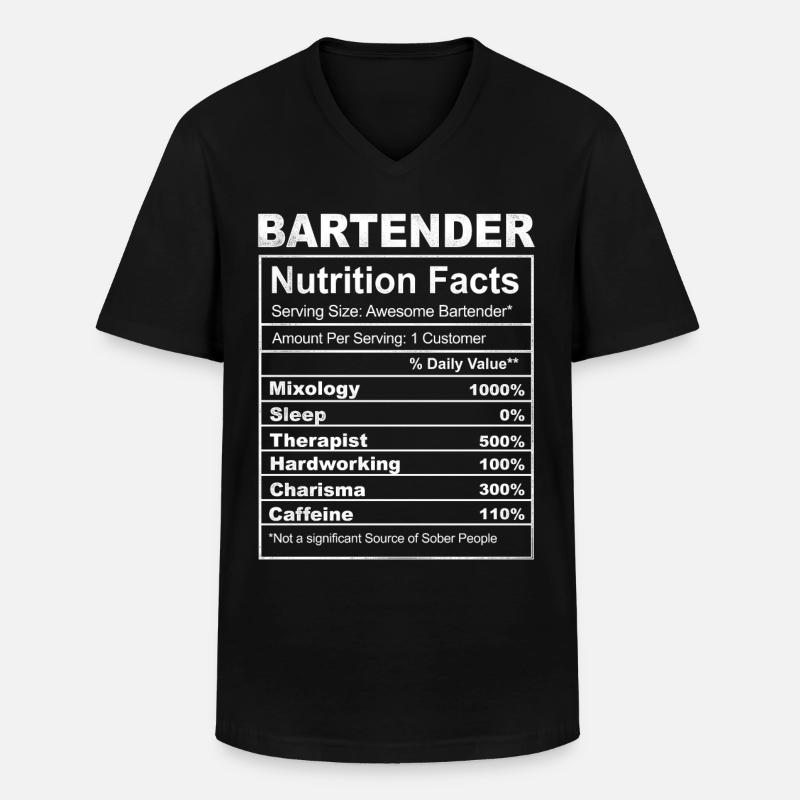 Bartender Mixologist Bartender - Männer-T-Shirt mit V-Ausschnitt - Schwarz