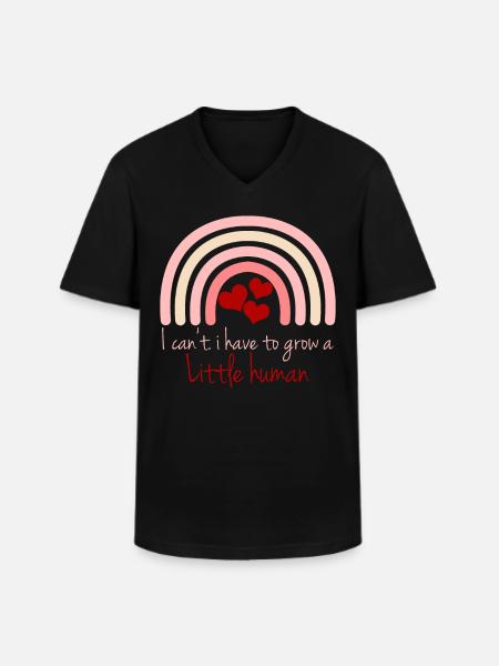 Grossesse Femme enceinte - T-shirt col V Homme - noir
