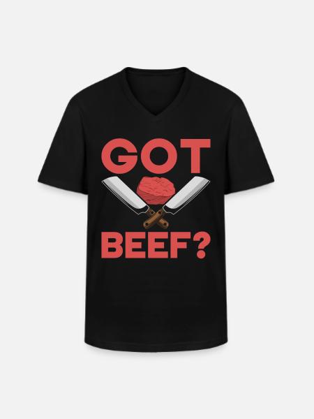 Metzger Fleischer Metzgerei Fleischerei - Männer-T-Shirt mit V-Ausschnitt - Schwarz