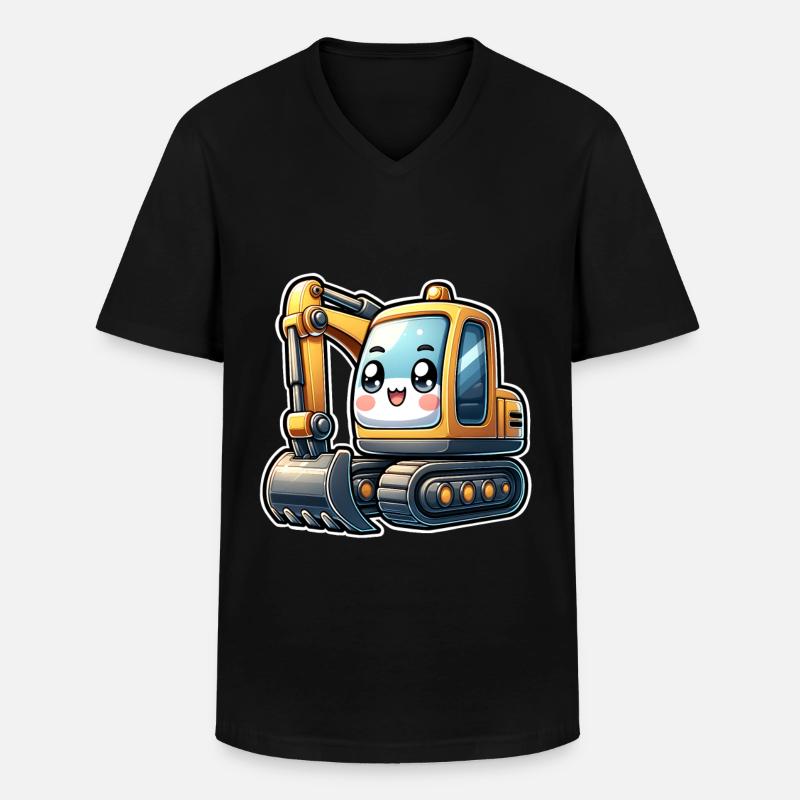 Bagger - Männer-T-Shirt mit V-Ausschnitt - Schwarz