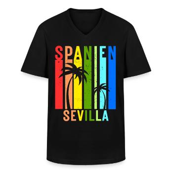 Sevilla Andalusien Spanien Urlaub Idee - Männer-T-Shirt mit V-Ausschnitt - Schwarz - Vorne - AI Model Male 178 dark (178cm)