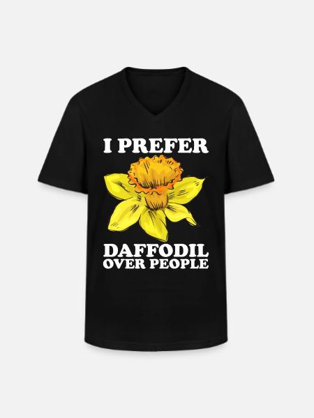 Daffodils Flower Daffodil Daffodils - Men's V-Neck T-Shirt - black