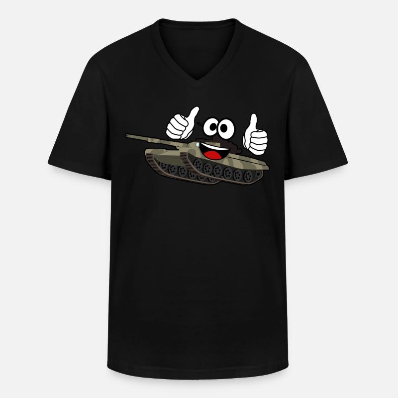 Thumbs up Tank - Männer-T-Shirt mit V-Ausschnitt - Schwarz