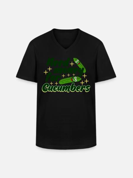 Cucumber Cucumbers Pickles - Men's V-Neck T-Shirt - black