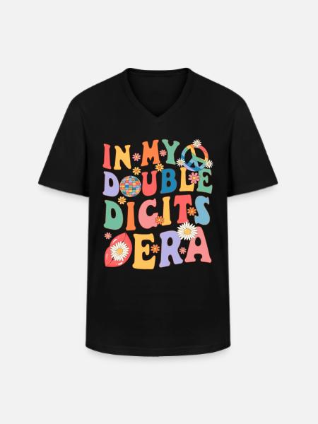 10 Years Old 10th Birthday - Men's V-Neck T-Shirt - black