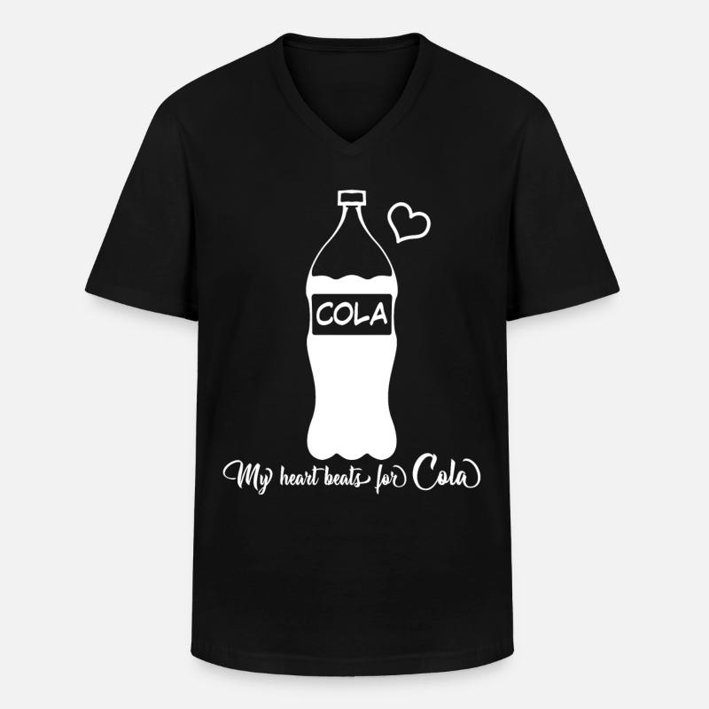 Cola Bottle Lemonade Softdrinks - Männer-T-Shirt mit V-Ausschnitt - Schwarz