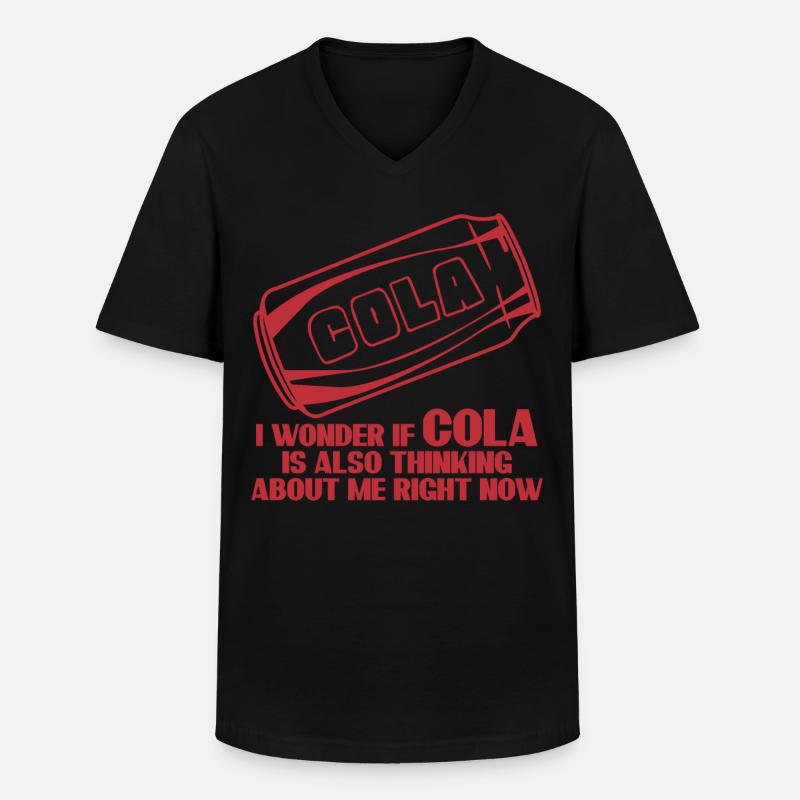 Cola Lemonade - Männer-T-Shirt mit V-Ausschnitt - Schwarz