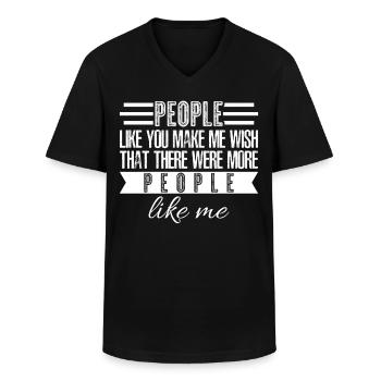 Misanthrope Misanthrope - T-shirt col V Homme - noir - Devant - AI Model Male 178 dark (178cm)