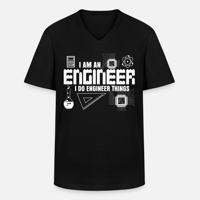 Mechanical Engineer Joke Engineering - Men's V-Neck T-Shirt - black