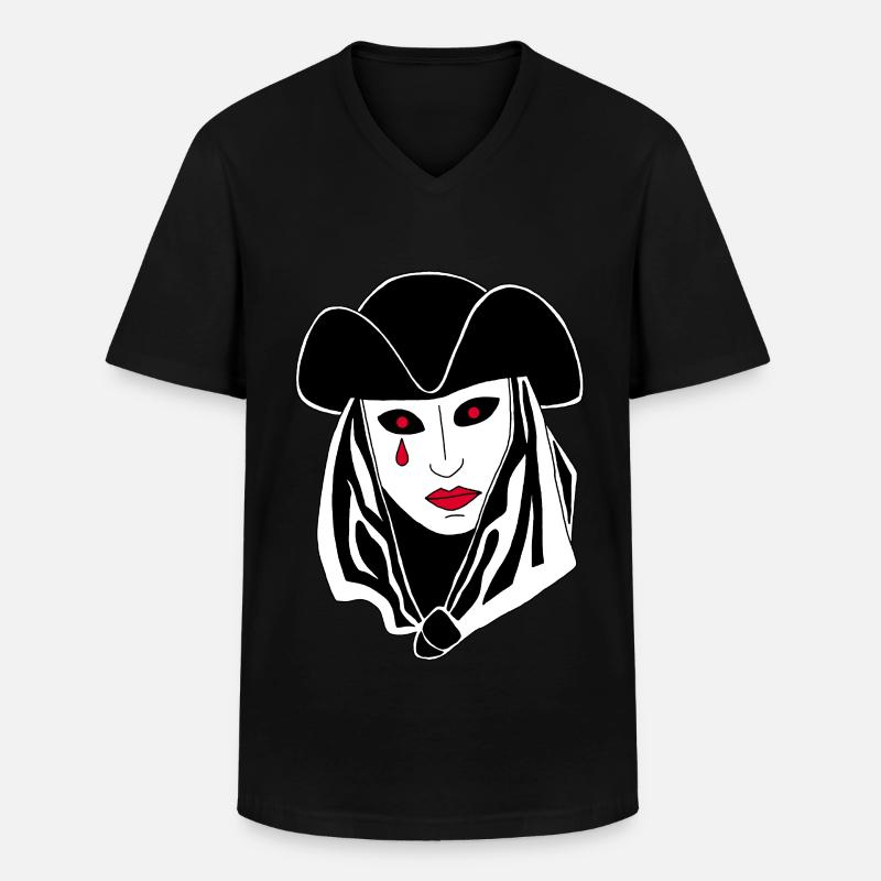 Das Phantom von Venedig - Männer-T-Shirt mit V-Ausschnitt - Schwarz