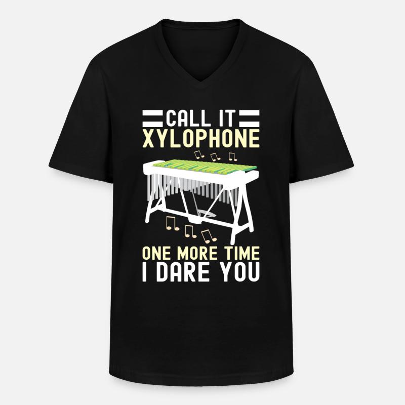 Vibraphon, vibraphonist - Men's V-Neck T-Shirt - black
