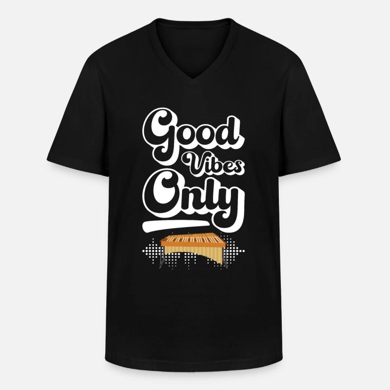Vibraphon, vibraphonist - Men's V-Neck T-Shirt - black