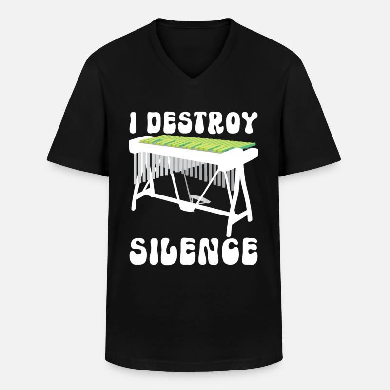 Vibraphon, vibraphonist - Men's V-Neck T-Shirt - black