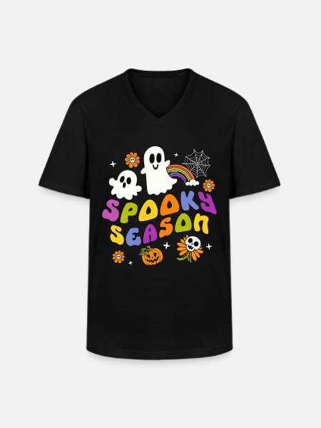 Spooky Season - Men's V-Neck T-Shirt - black