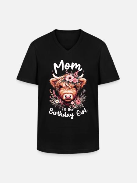 Maman de la fille d’anniversaire - T-shirt col V Homme - noir
