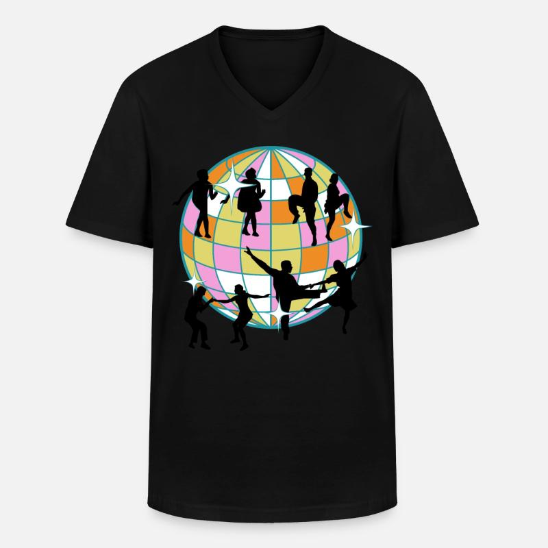 Boogie Woogie Dancer Swing Dancing - Männer-T-Shirt mit V-Ausschnitt - Schwarz
