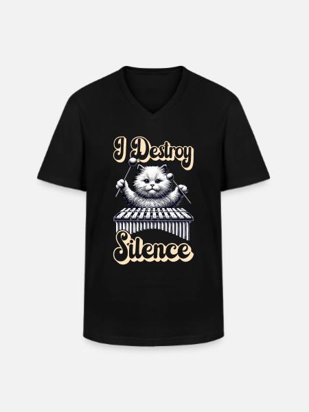 Vibraphon, vibraphonist - Men's V-Neck T-Shirt - black
