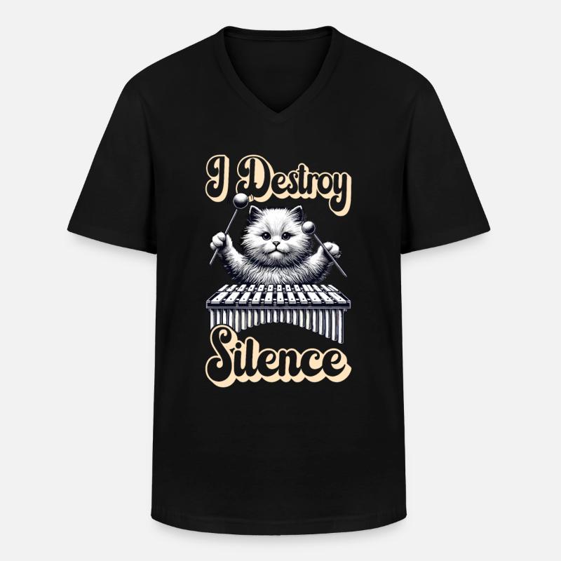 Vibraphon, vibraphonist - Men's V-Neck T-Shirt - black