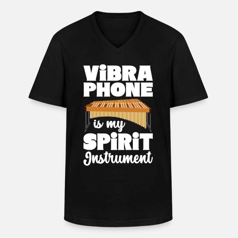 Vibraphon, vibraphonist - Men's V-Neck T-Shirt - black