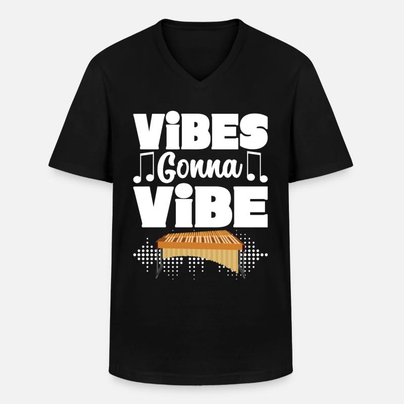 Vibraphon, vibraphonist - Men's V-Neck T-Shirt - black