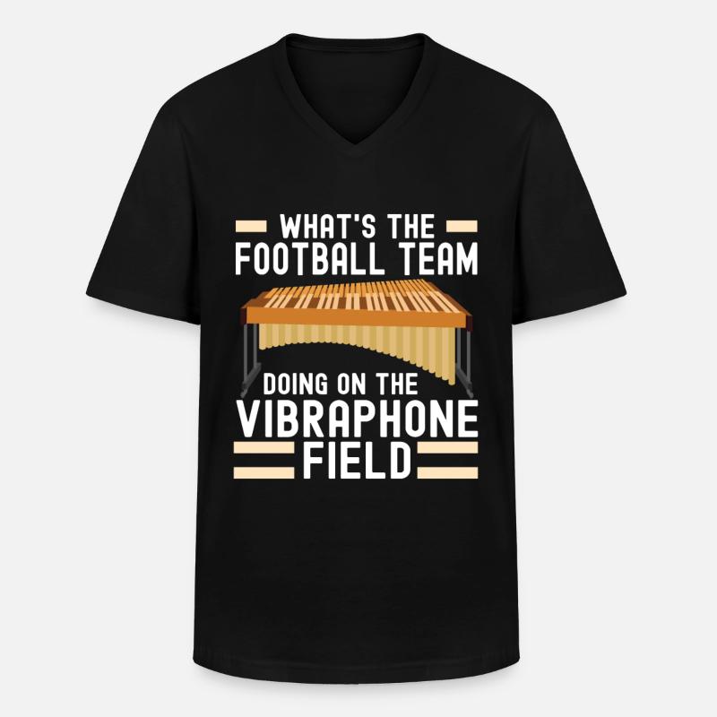 Vibraphon, vibraphonist - Men's V-Neck T-Shirt - black