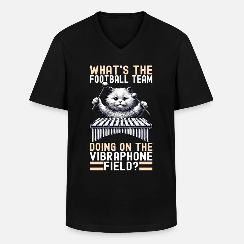 Vibraphon, vibraphonist - Men's V-Neck T-Shirt - black