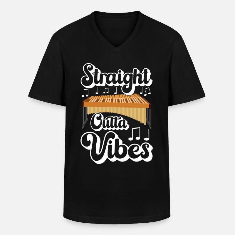 Vibraphon, vibraphonist - Men's V-Neck T-Shirt - black