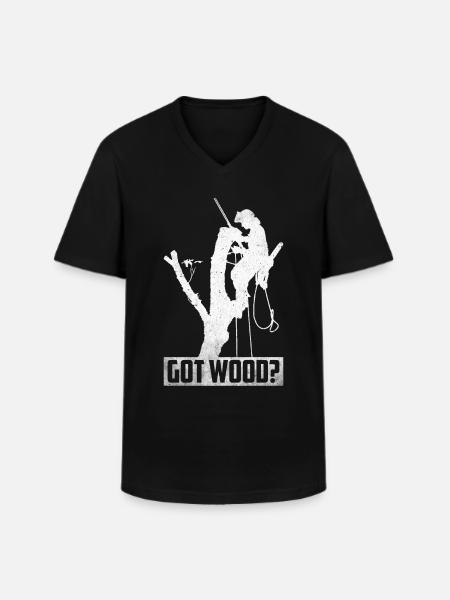 Arborist Baumpfleger Baumkletterer Baumklettern - Männer-T-Shirt mit V-Ausschnitt - Schwarz