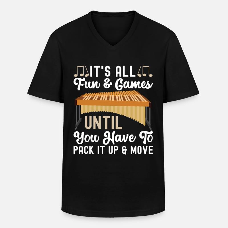 Vibraphon, vibraphonist - Men's V-Neck T-Shirt - black