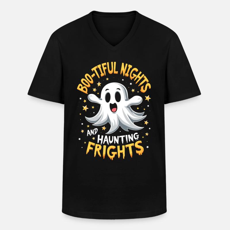 Halloween Ghost Ghost - Men's V-Neck T-Shirt - black