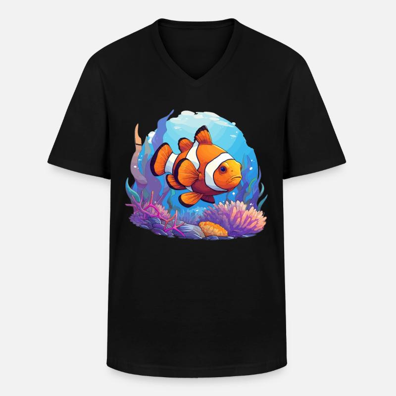 Clownfish Clownfische Clownfisch - Männer-T-Shirt mit V-Ausschnitt - Schwarz