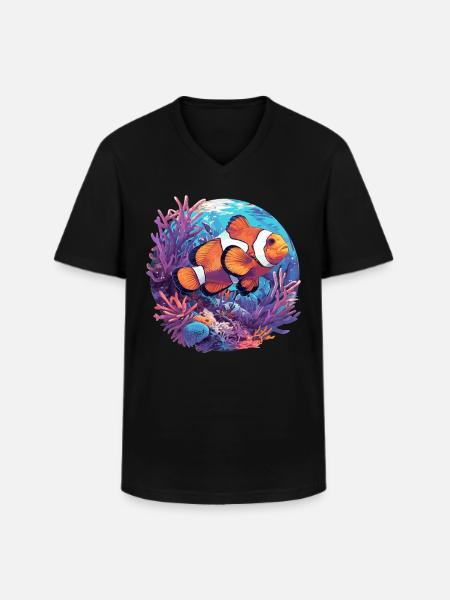 Clownfish Clownfische Clownfisch - Männer-T-Shirt mit V-Ausschnitt - Schwarz