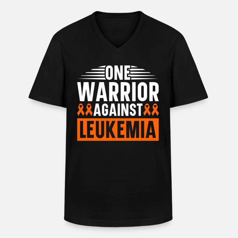 Leukämie Bewusstsein Blutkrebs Bekämpfung - Männer-T-Shirt mit V-Ausschnitt - Schwarz