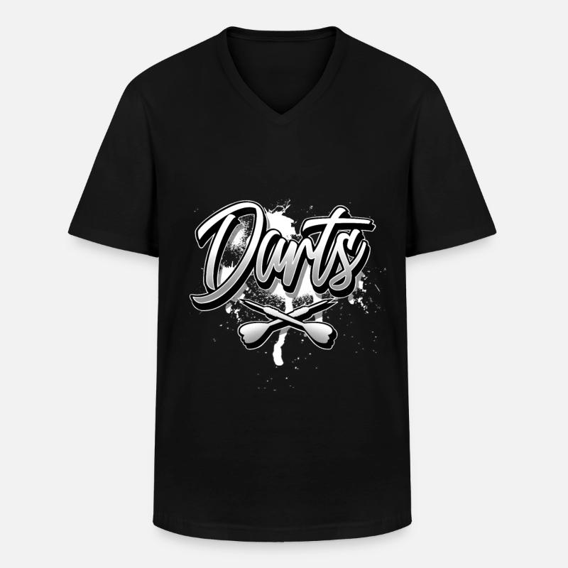 Darts - Männer-T-Shirt mit V-Ausschnitt - Schwarz