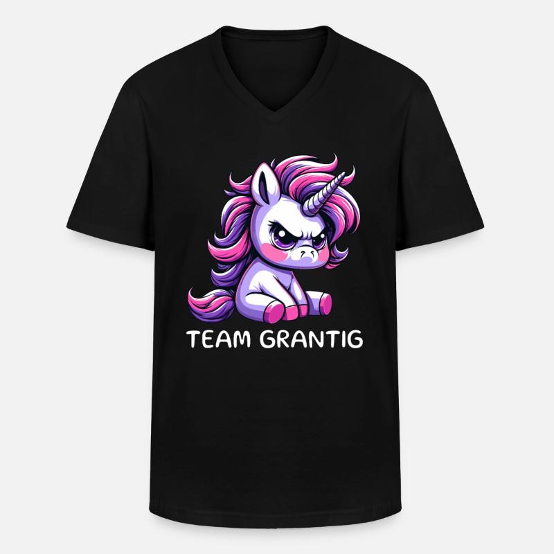 L’équipe Grantig - T-shirt col V Homme - noir