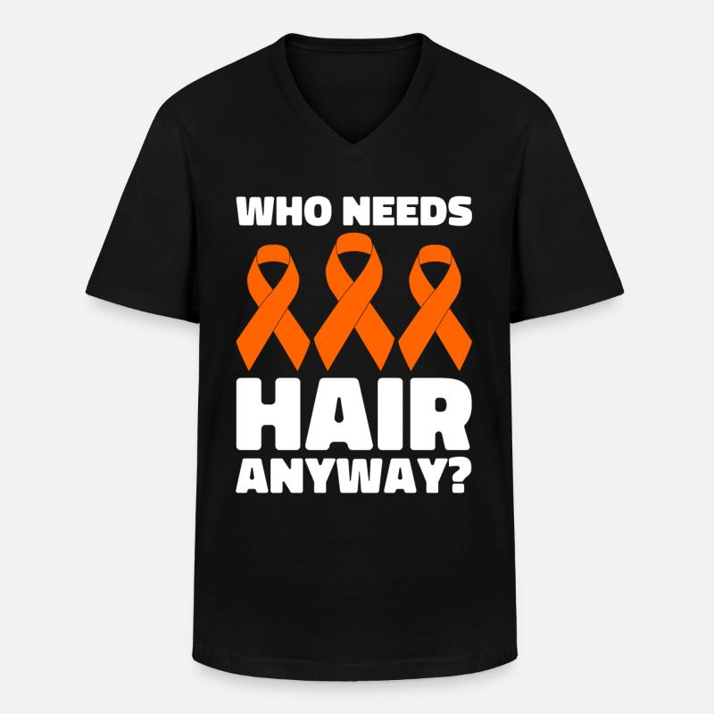 Leukämie Bewusstsein Blutkrebs Bekämpfung - Männer-T-Shirt mit V-Ausschnitt - Schwarz