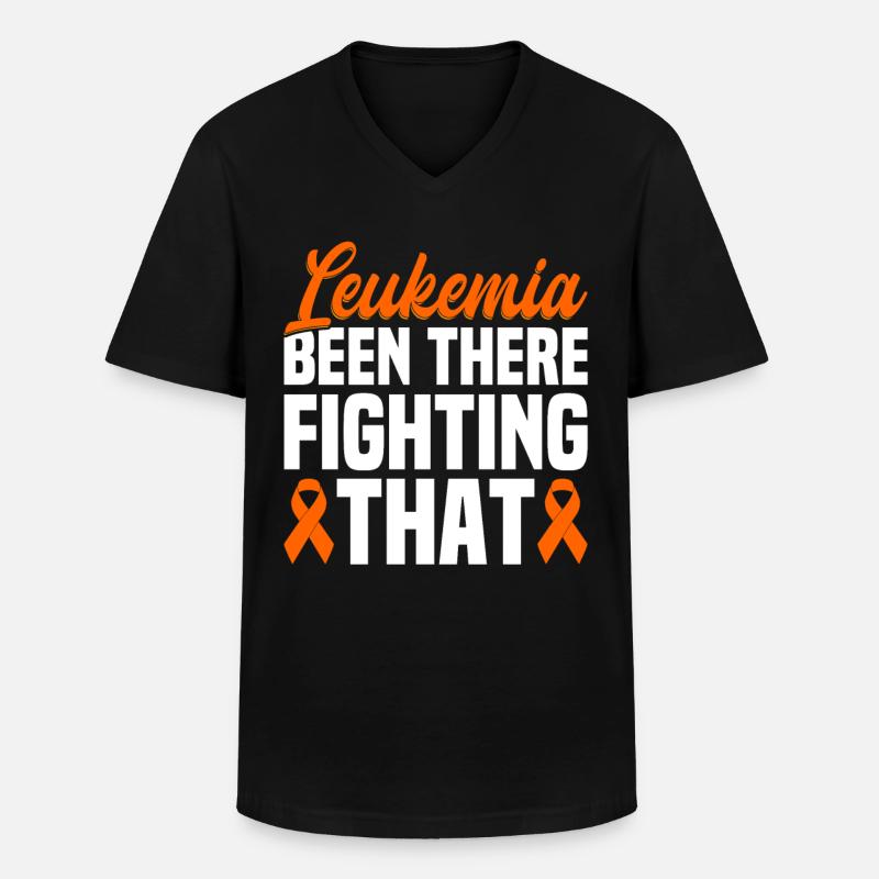 Leukämie Bewusstsein Blutkrebs Bekämpfung - Männer-T-Shirt mit V-Ausschnitt - Schwarz