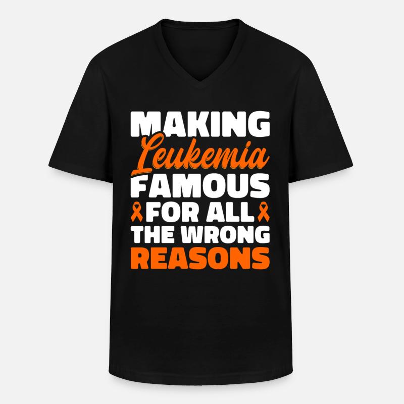 Leukämie Bewusstsein Blutkrebs Bekämpfung - Männer-T-Shirt mit V-Ausschnitt - Schwarz